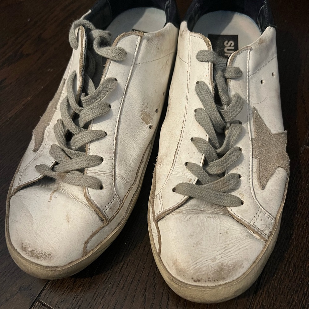 White Star-Embellished Men's Sneakers